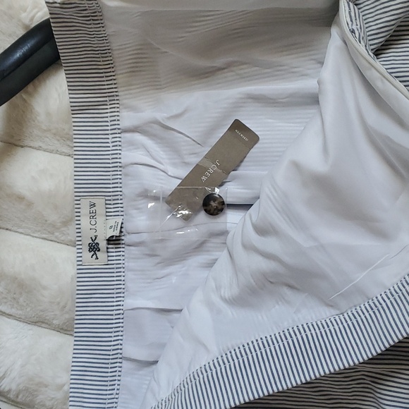 3 PIECE J CREW SET BLAZER+PANT+SKIRT Seersucker/Pin Striped Style, Blue & White - Picture 9 of 17